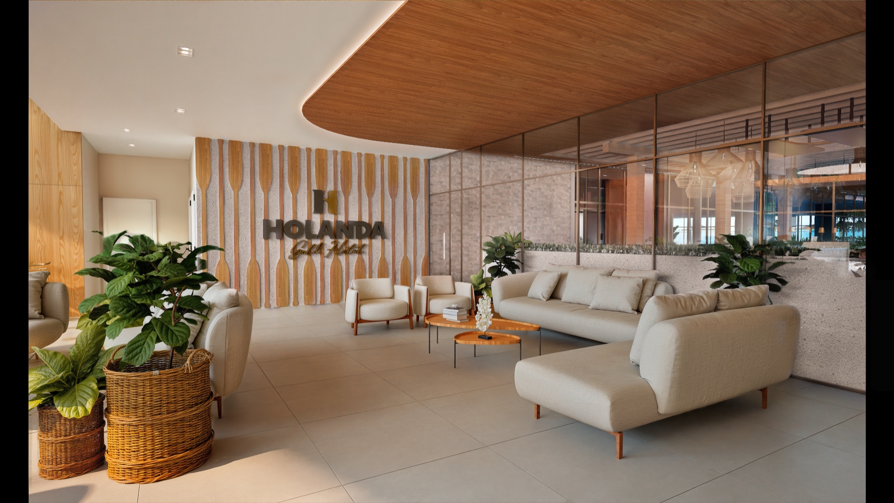 Visualização arquitetônica do projeto Gold Hotel, imagem 9.